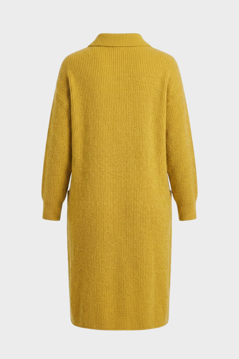 Women's Long Sleeve Collared Midi Dress | Button Front
