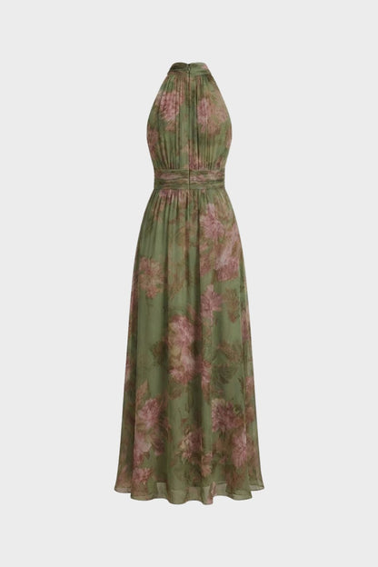 Women's Floral Halter Maxi | Chiffon