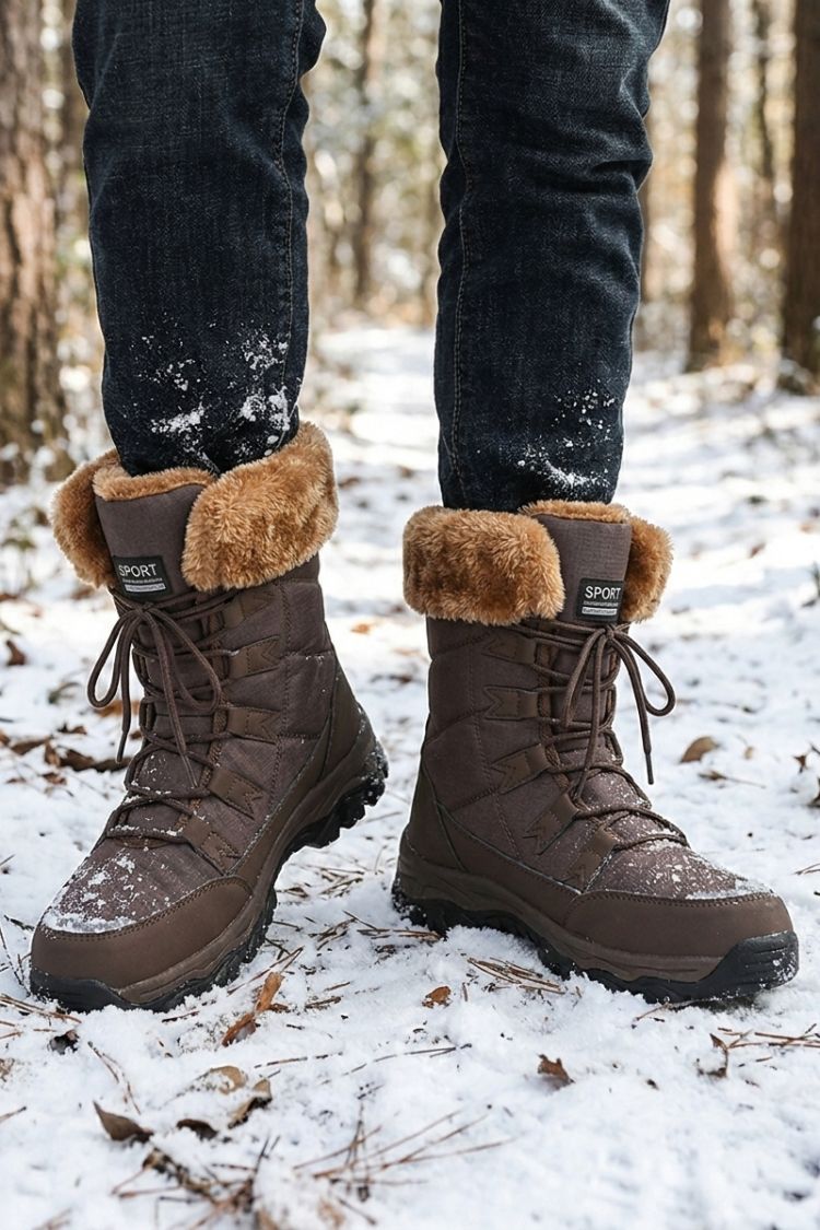 Women's Lace-Up Snow Boots | Treaded Sole