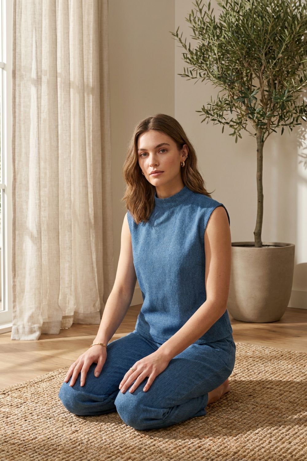 Women's Sleeveless Top and Wide Leg Pants Set | Everyday Wear
