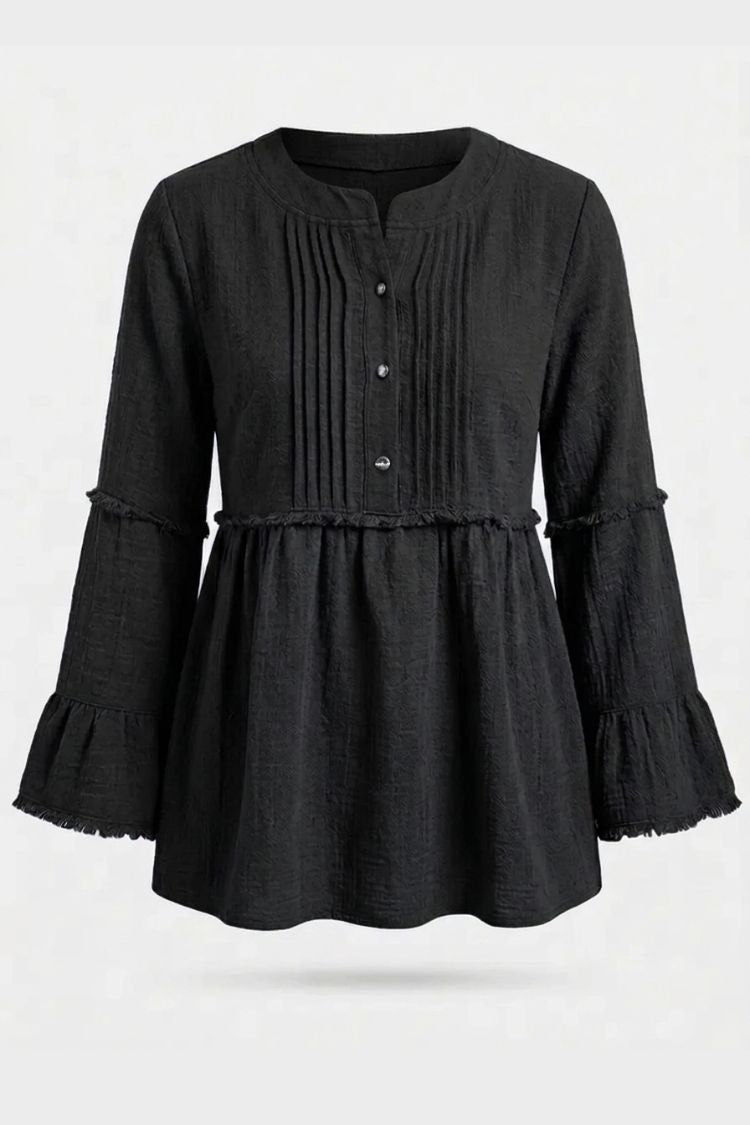 Women's Peplum Blouse | Ruffle Sleeves