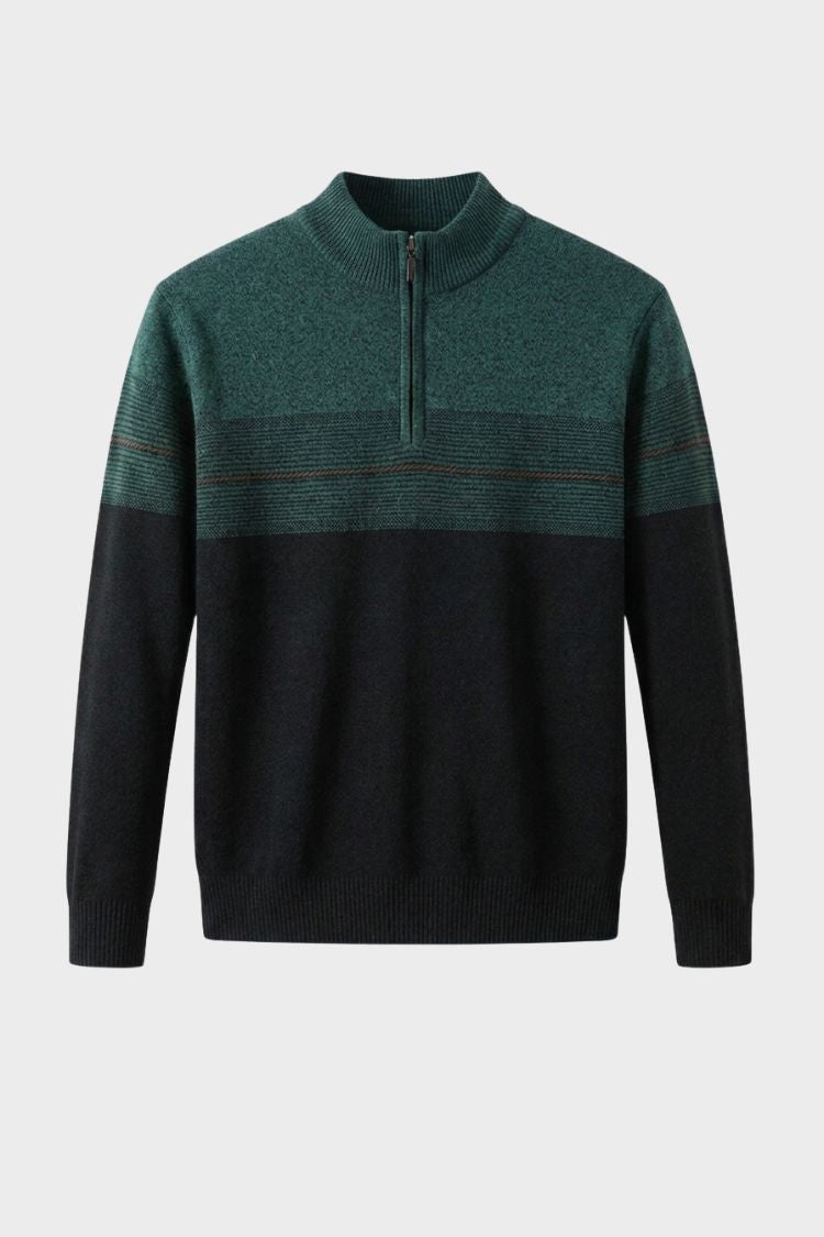 Men's Quarter-Zip Sweater | Striped