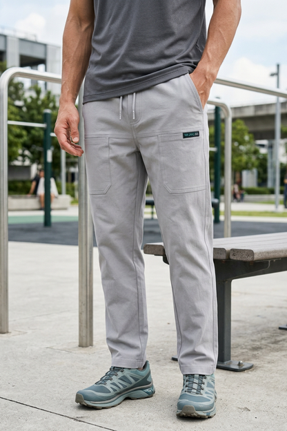 Men's Slim Fit Trousers with Pockets
