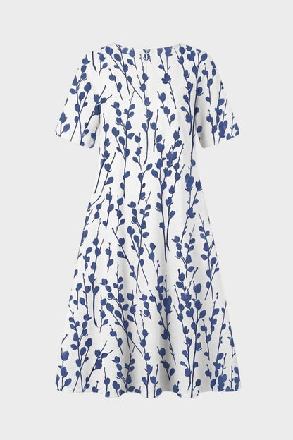 Women's Floral Linen Midi | Pockets