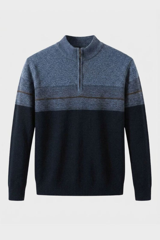 Men's Quarter-Zip Sweater | Striped