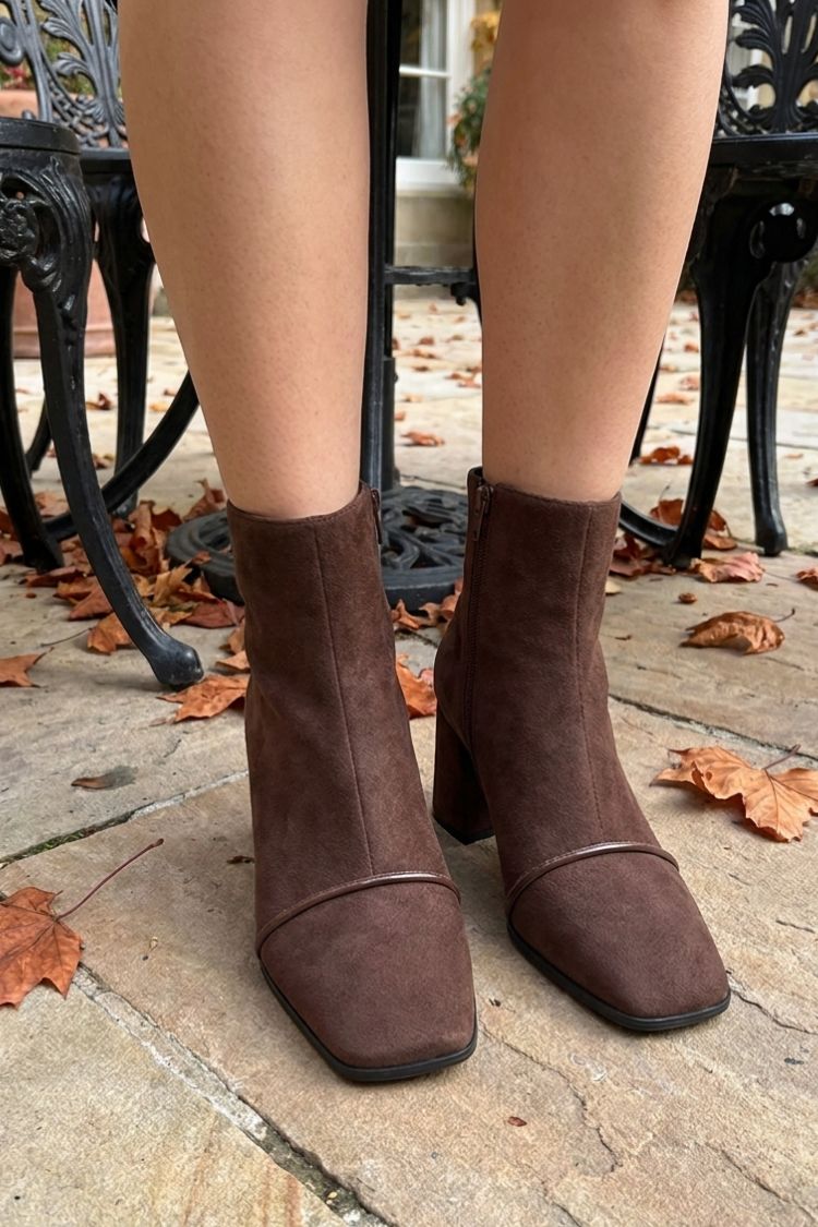 Women's Squared Ankle Boots | Block Heel