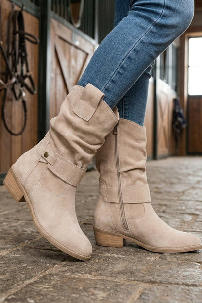 Women's Slouch Mid-Calf Boots | Buckle