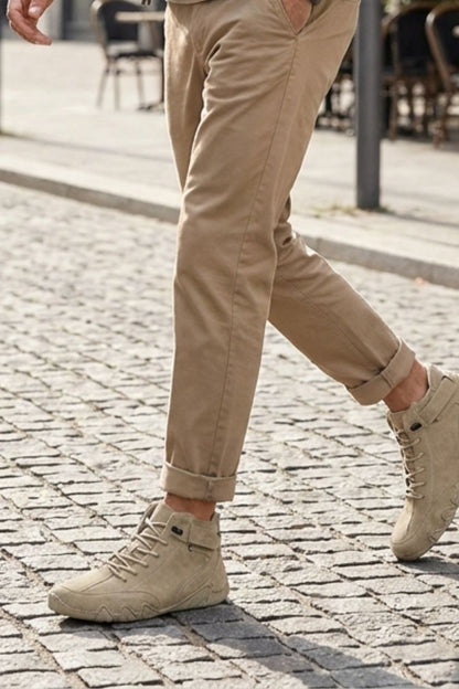 Men's Laced Sneakers with Profile Sole
