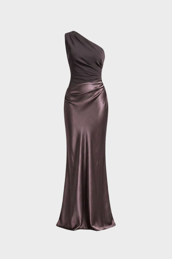 Women's One-Shoulder Maxi | Satin