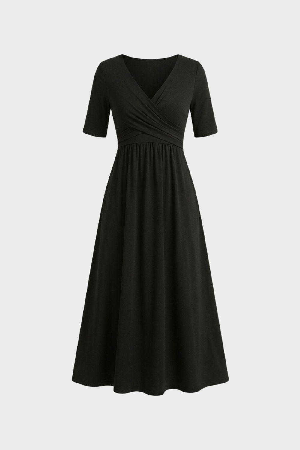 Women's Wrap Midi Dress | V-Neck