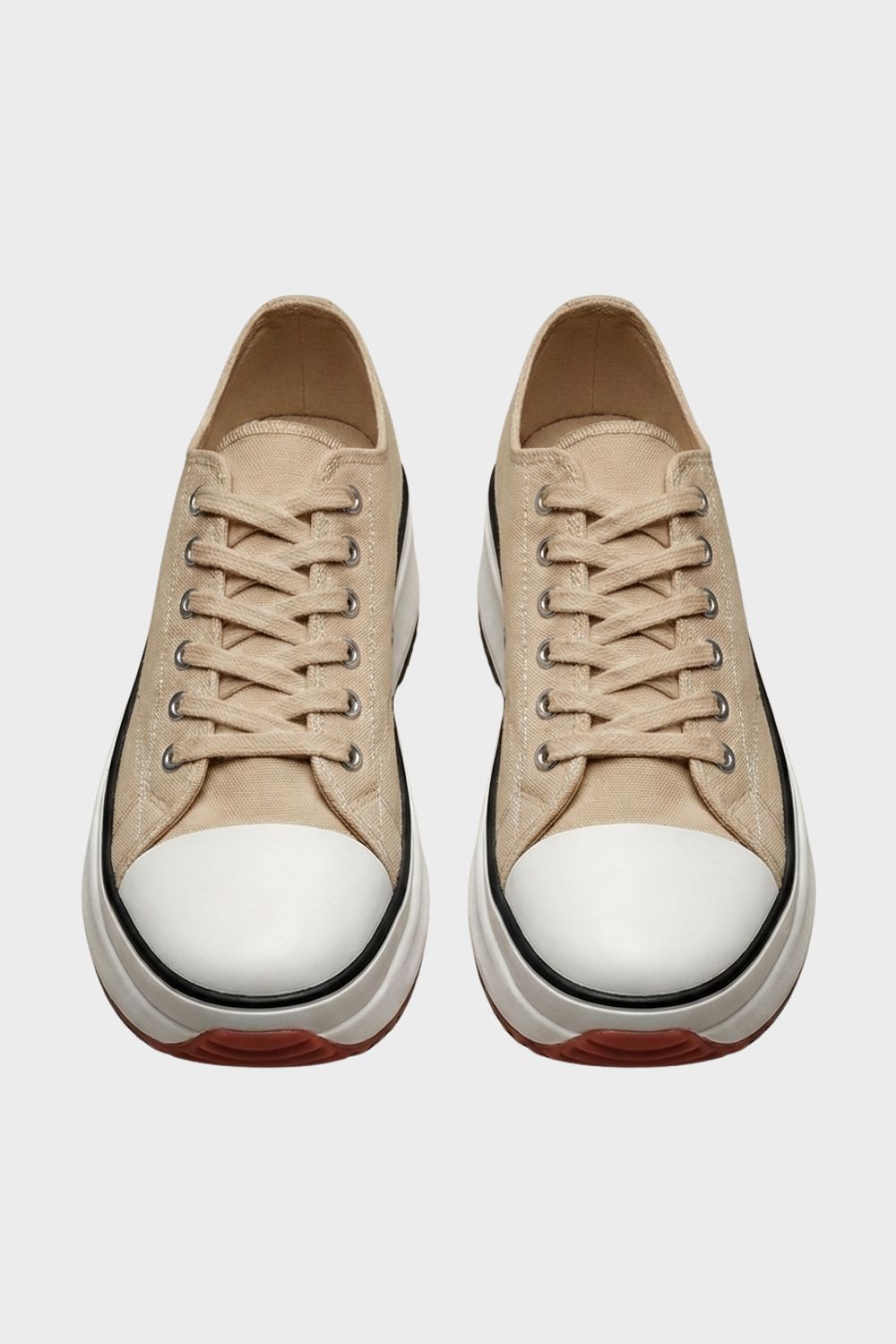 Women's Laced Low Top Sneakers with Rubber Cap