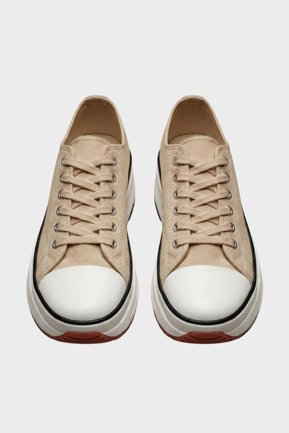 Women's Laced Low Top Sneakers with Rubber Cap