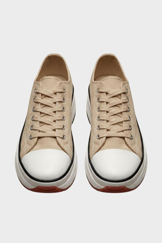 Women's Laced Low Top Sneakers with Rubber Cap