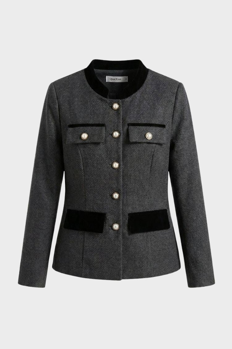 Women's Tweed Jacket | Contrast Trim