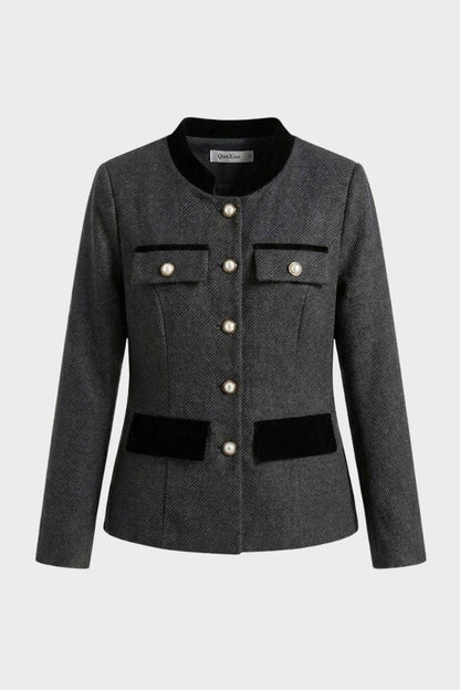 Women's Tweed Jacket | Contrast Trim