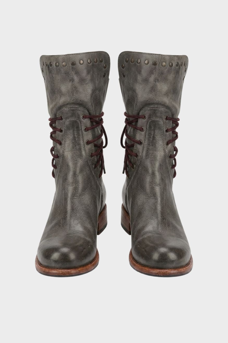 Women's Lace-Up Boots | Studded Cuff