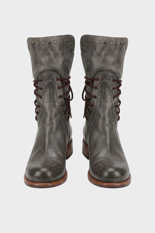 Women's Lace-Up Boots | Studded Cuff