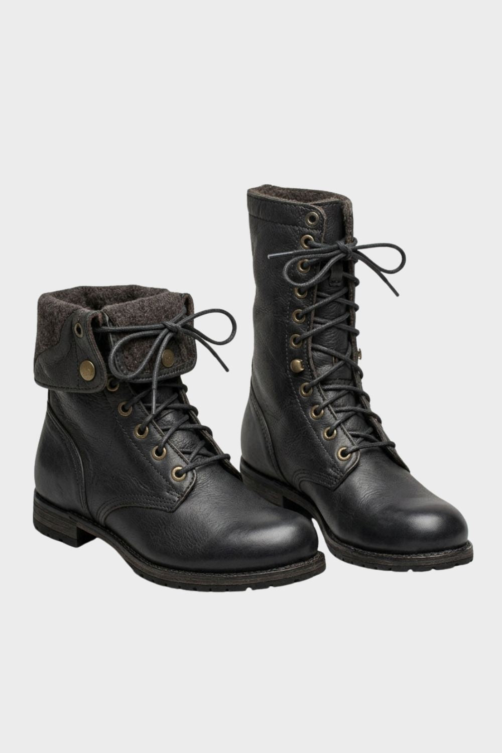 Men's Lace-Up Combat Boots | Foldover Cuff