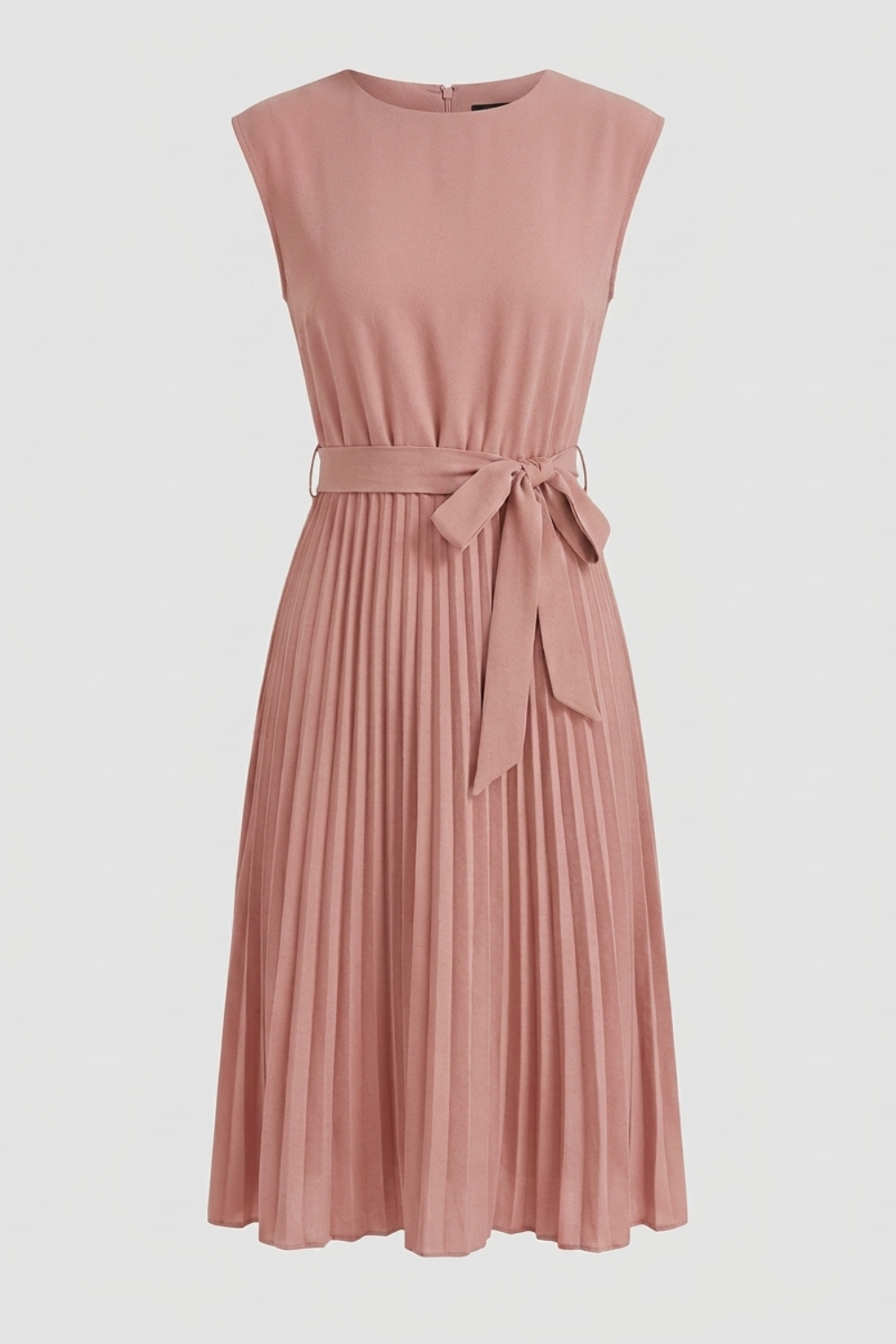 Women's Pleated Midi Dress | Belted