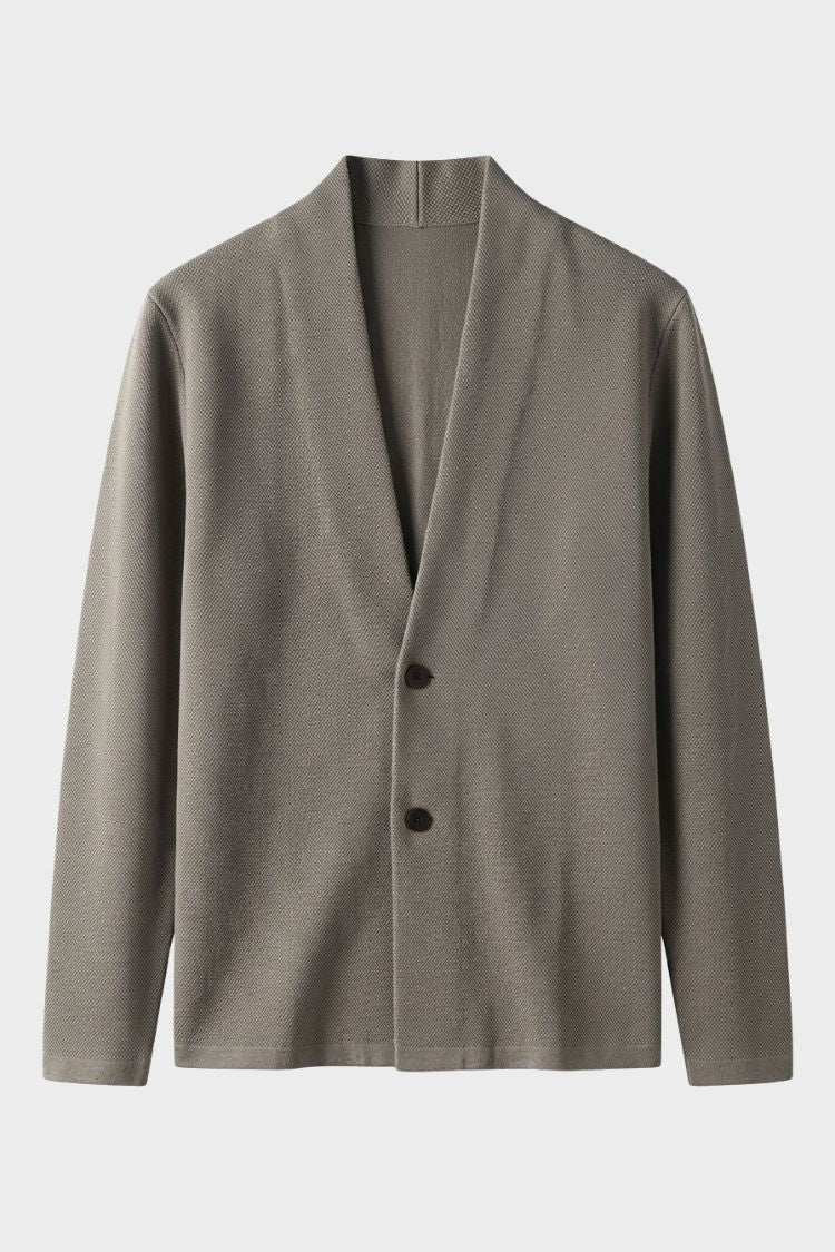Men's Shawl-Collar Cardigan | Two-Button