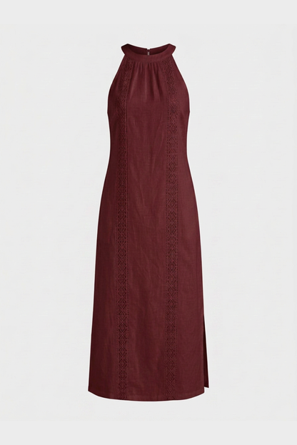 Women's Sleeveless High Neck Dress | Maxi