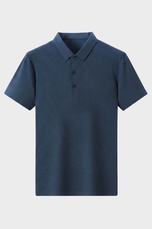 Men's Short Sleeve Polo Shirt with Buttons