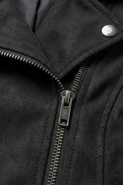 Women's Zip Leather Biker Jacket