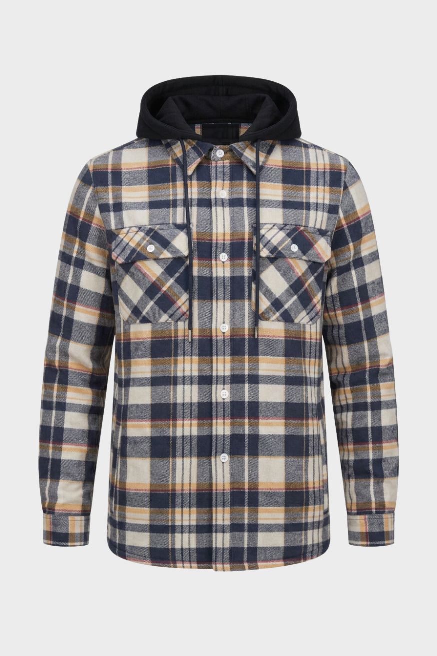 Men's Flannel Jacket | Hooded Design