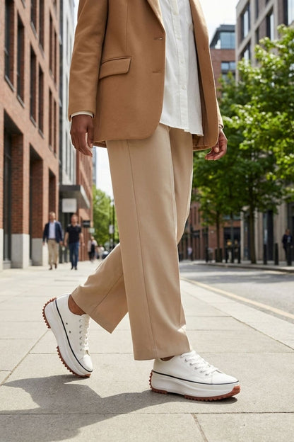 Women's Laced Low Top Sneakers with Rubber Cap