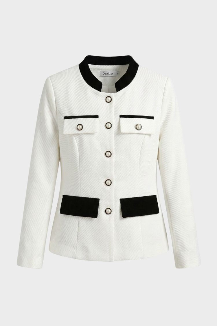 Women's Tweed Jacket | Contrast Trim