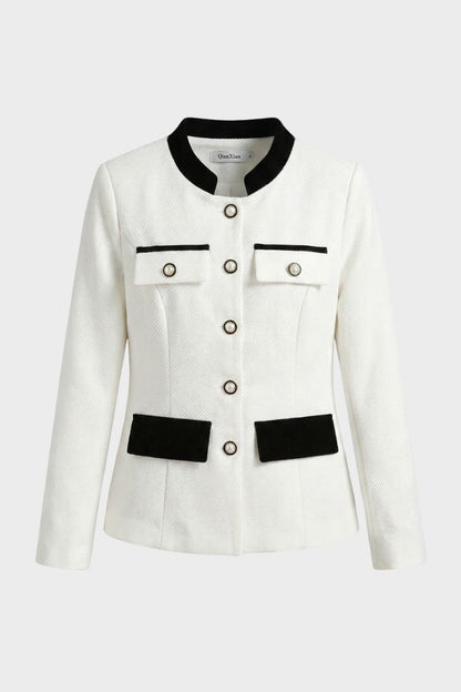 Women's Tweed Jacket | Contrast Trim