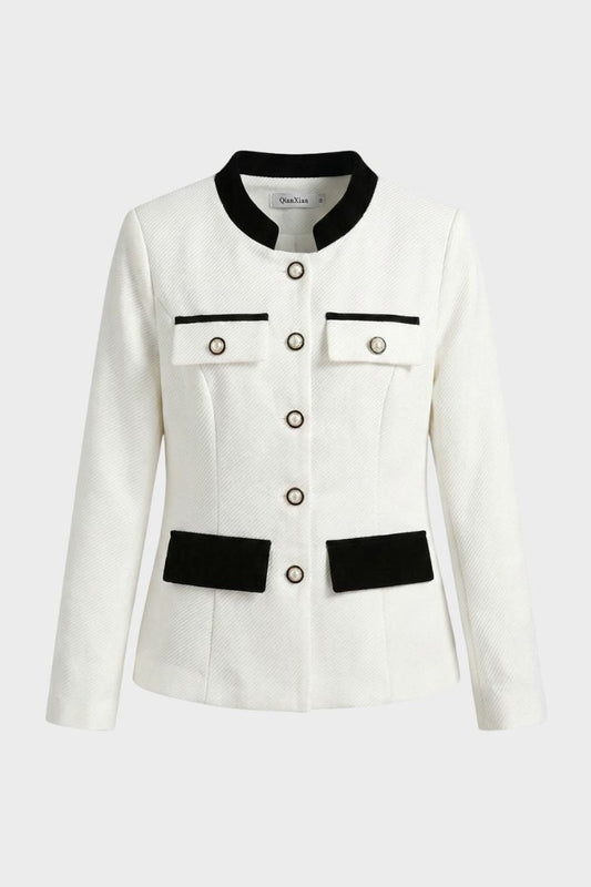 Women's Tweed Jacket | Contrast Trim