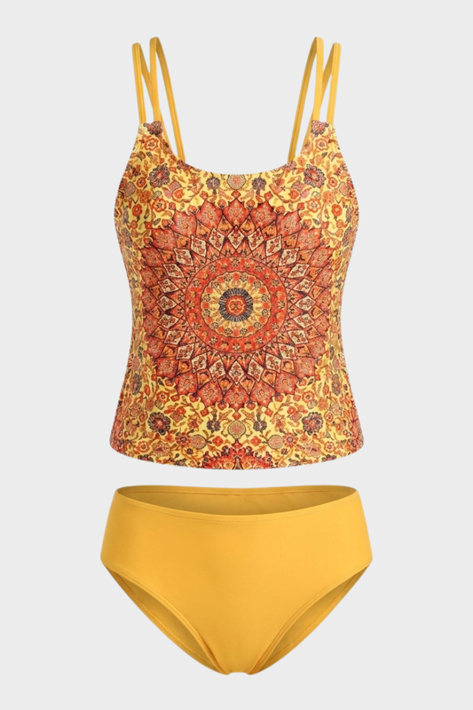 Women's Tankini Swimsuit | Boho Print