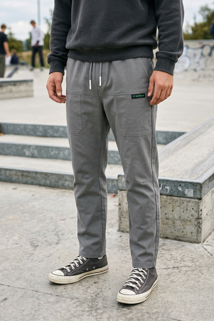 Men's Slim Fit Trousers with Pockets