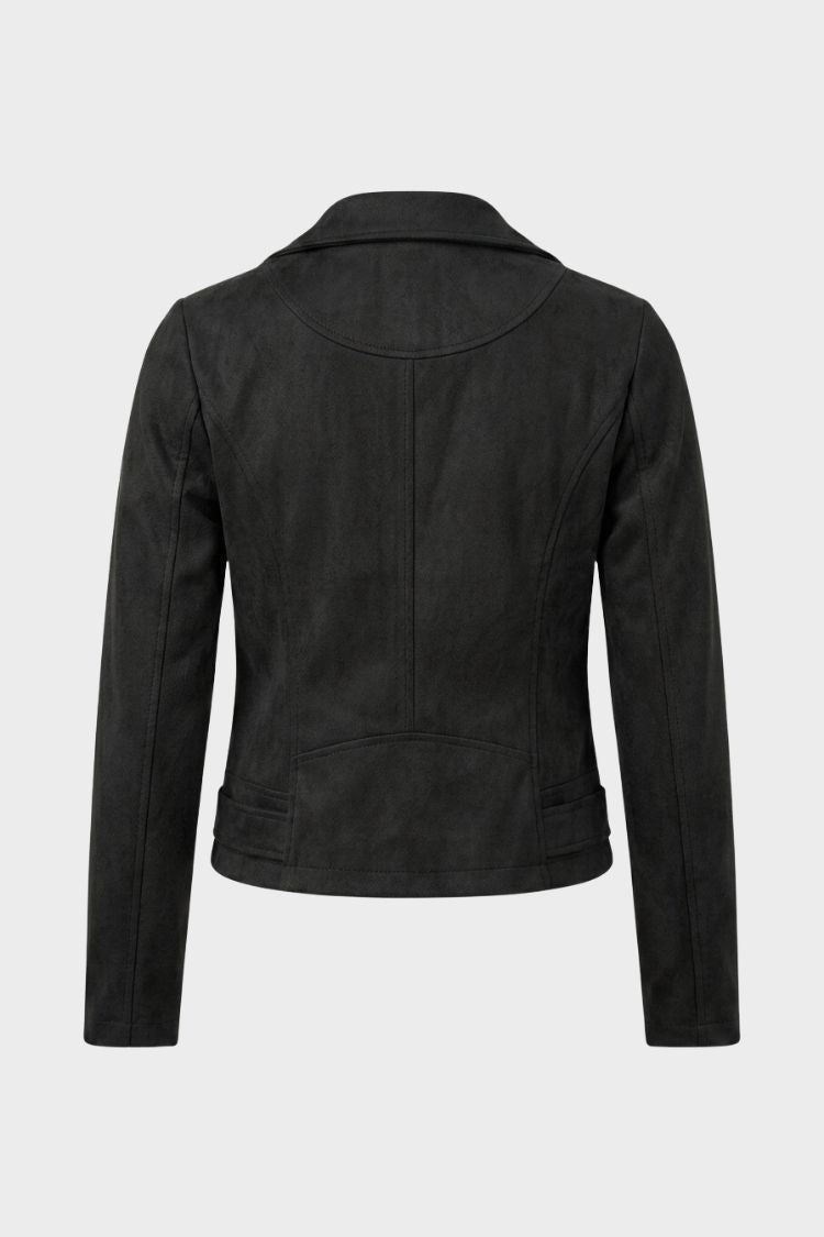 Women's Zip Leather Biker Jacket
