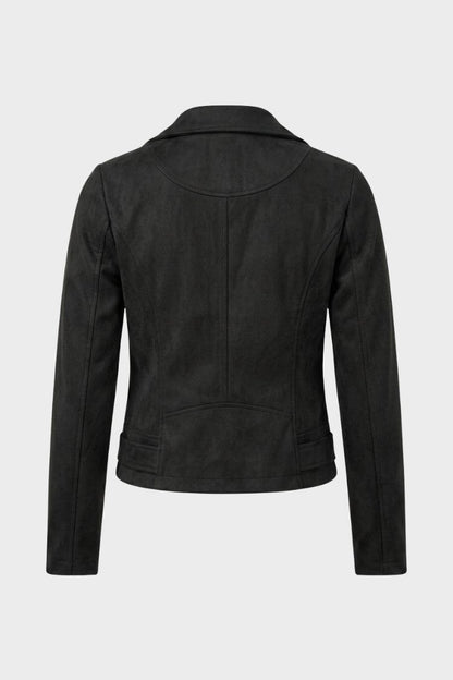 Women's Zip Leather Biker Jacket