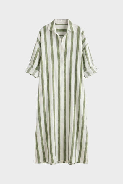 Women's Striped Shirt Dress | Maxi