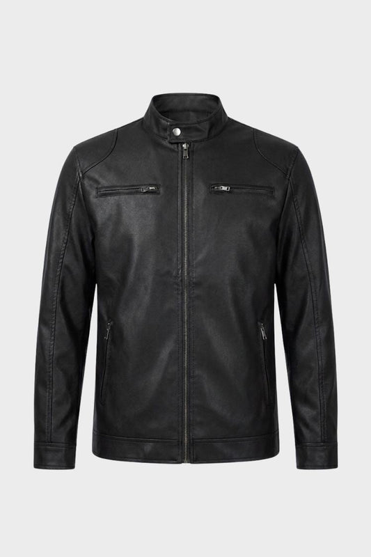 Men's Biker Jacket | Zip Pockets