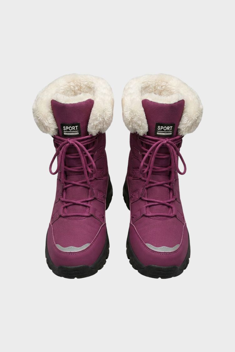 Women's Lace-Up Snow Boots | Treaded Sole