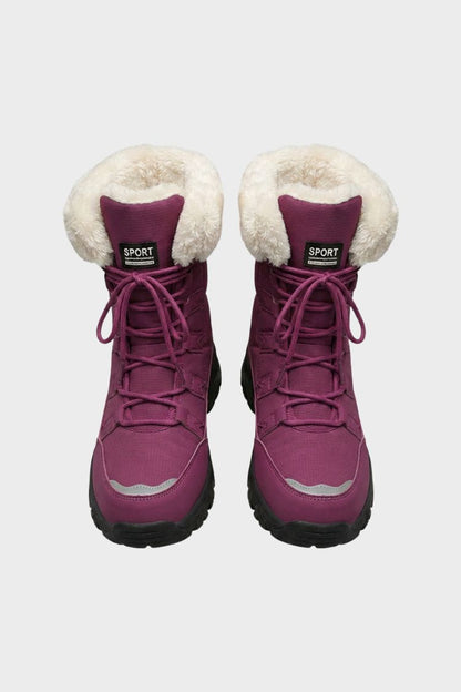 Women's Lace-Up Snow Boots | Treaded Sole