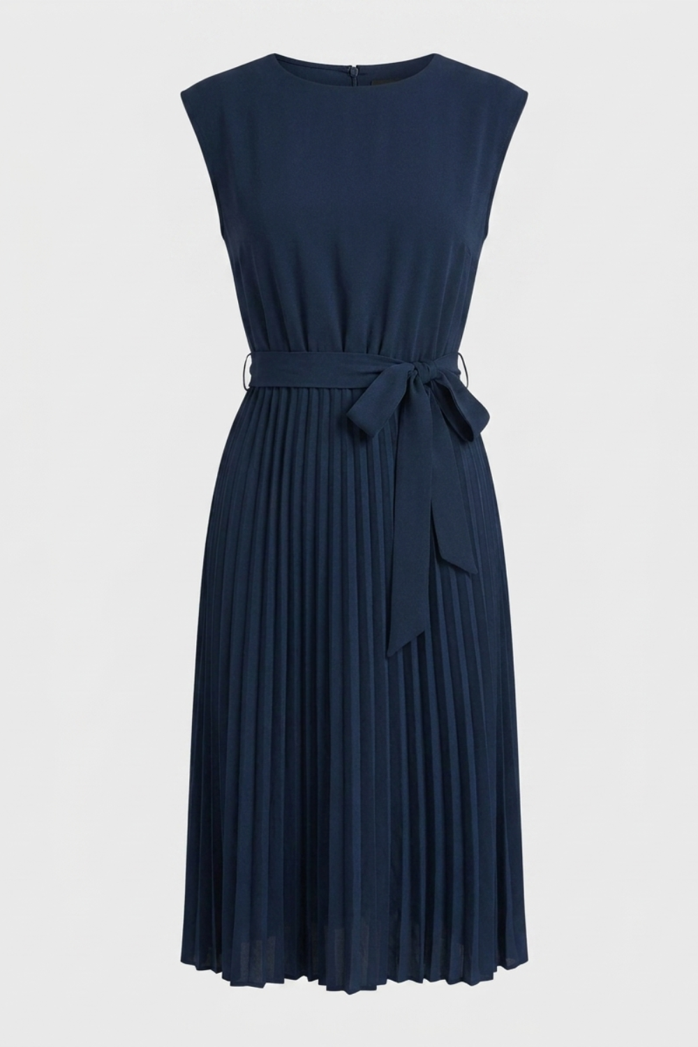 Women's Pleated Midi Dress | Belted