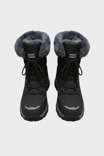 Women's Lace-Up Snow Boots | Treaded Sole