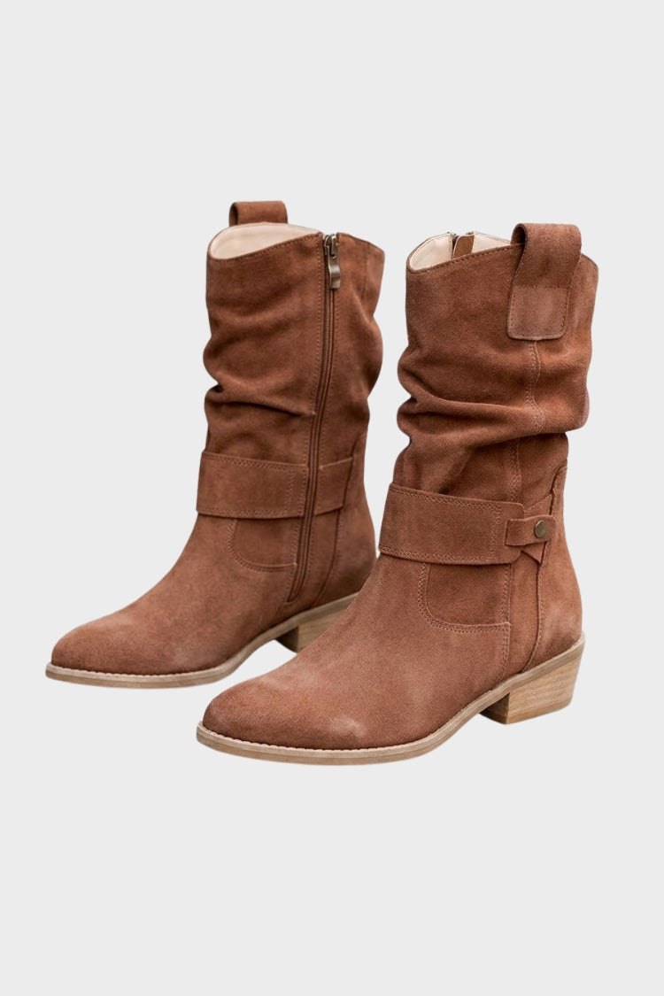 Women's Slouch Mid-Calf Boots | Buckle