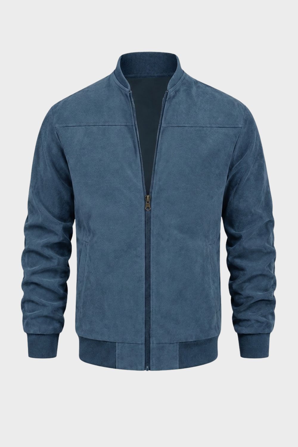 Men's Zip-Up Bomber Jacket | Stand Collar