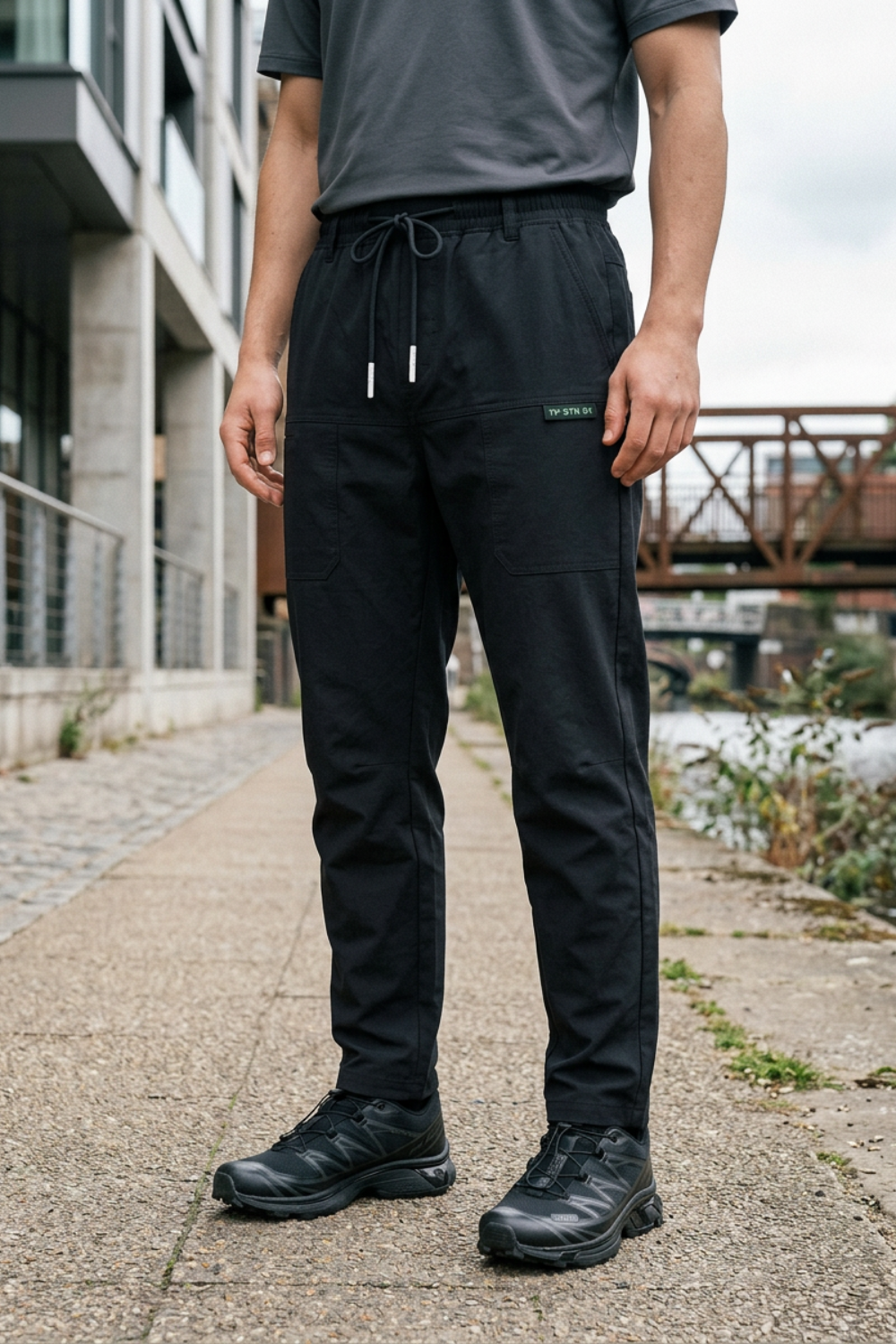 Men's Slim Fit Trousers with Pockets