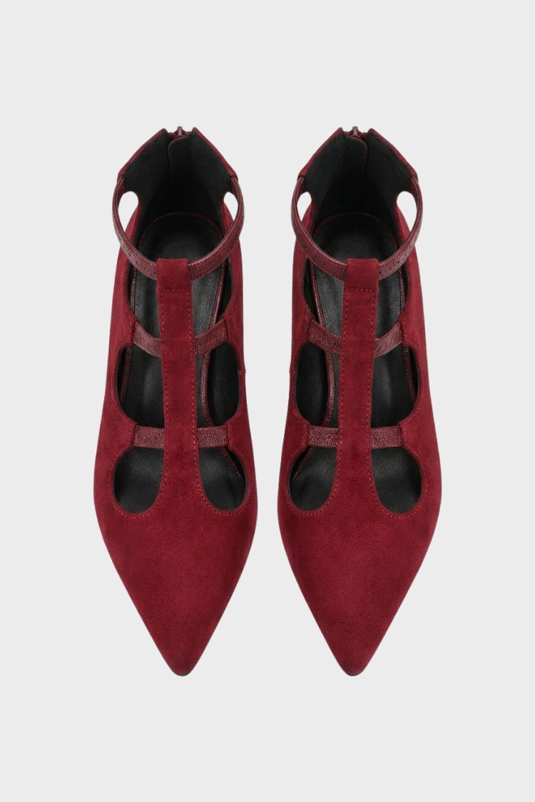Women's T-Strap Pumps | Pointed Toe