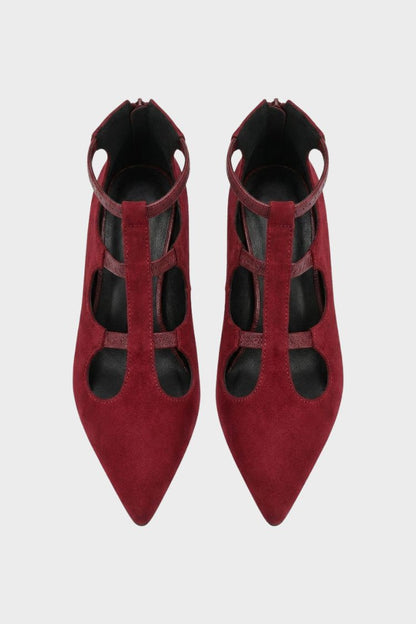 Women's T-Strap Pumps | Pointed Toe