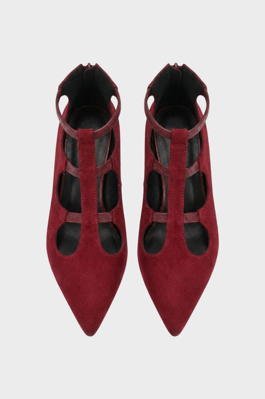 Women's T-Strap Pumps | Pointed Toe