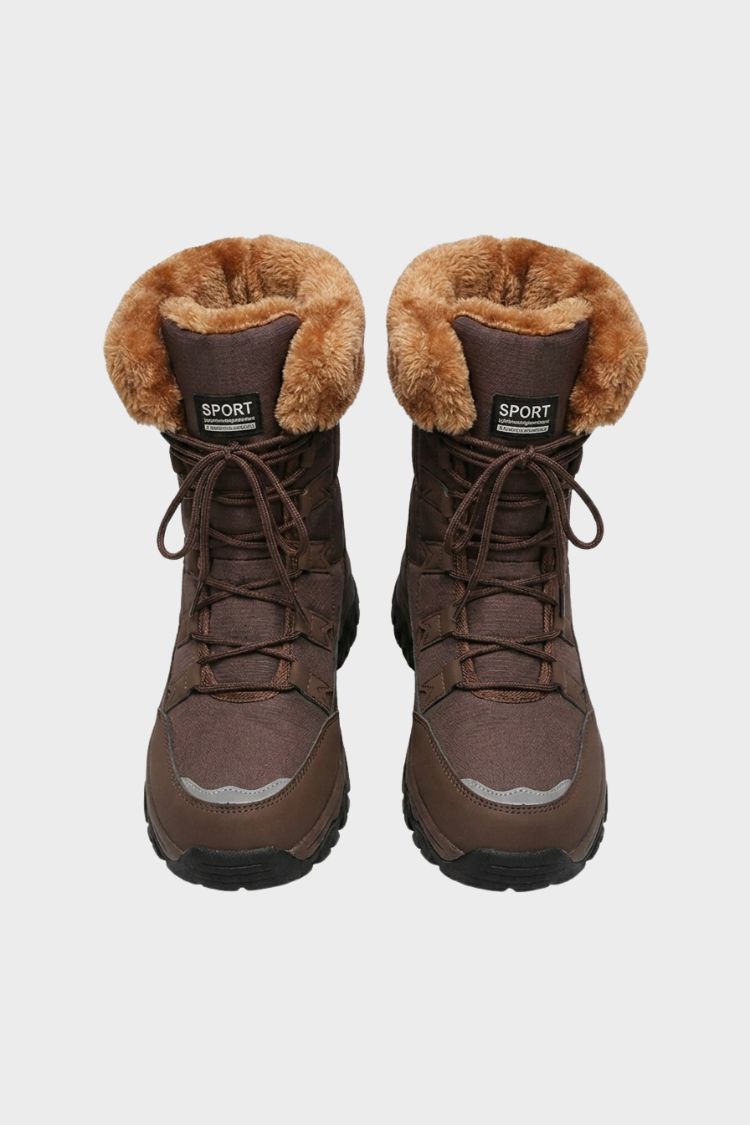 Women's Lace-Up Snow Boots | Treaded Sole