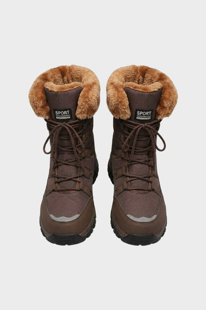 Women's Lace-Up Snow Boots | Treaded Sole